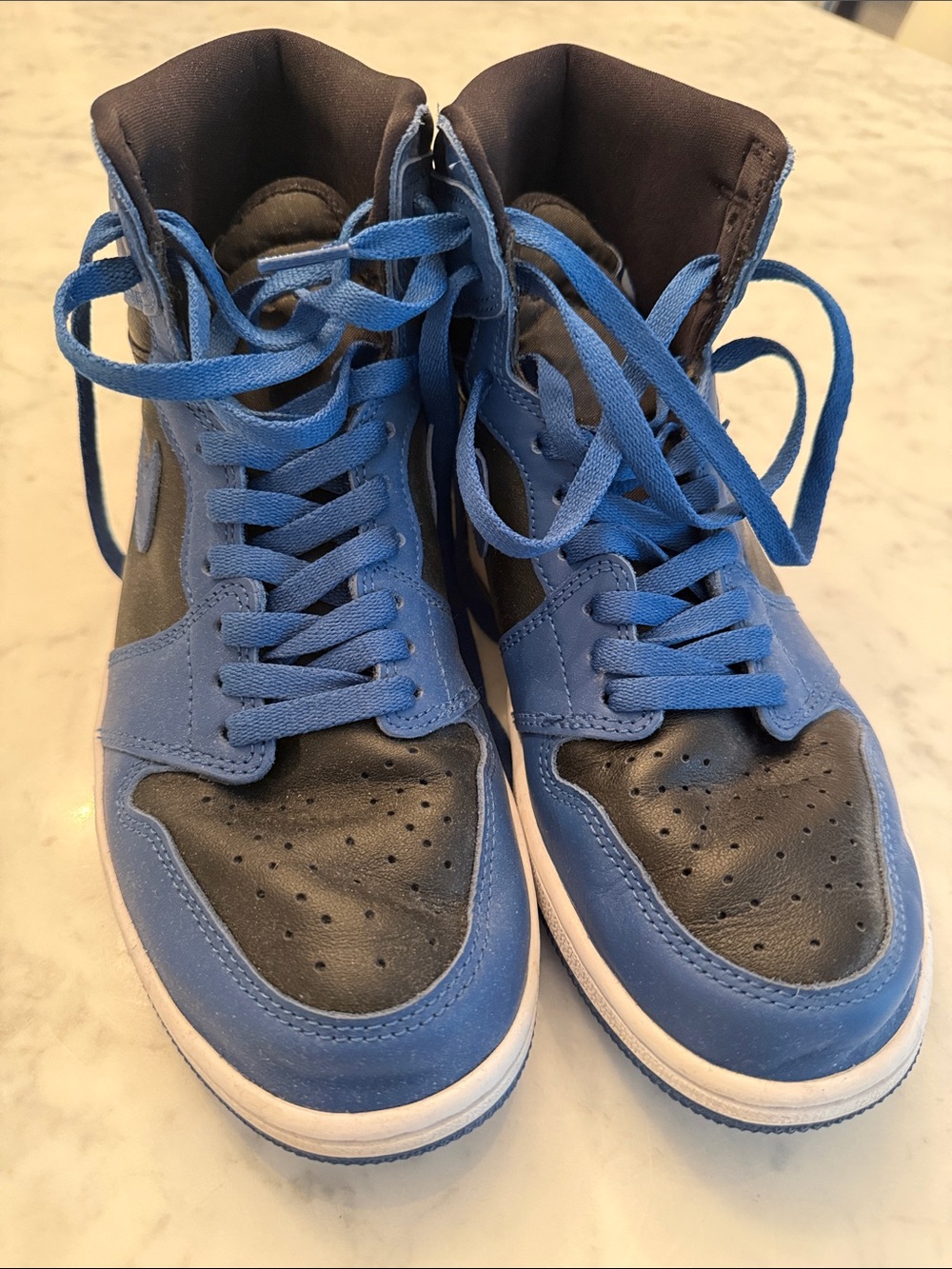 Jordan Men's High-Top Sneakers in Blue and Black